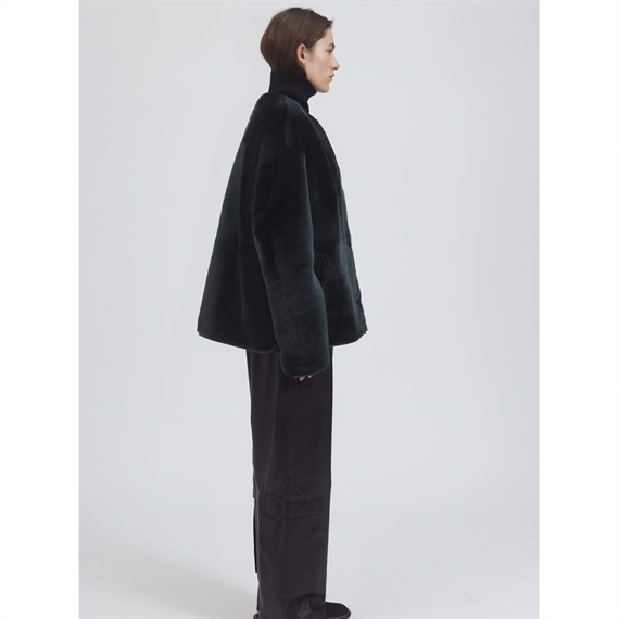 Utzon JOD L Merino Straight Hair Jakke, Sort